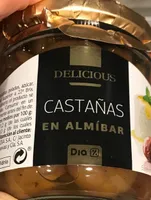 Castañas en almibar