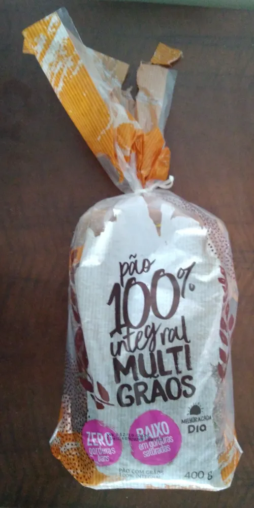Pão 100% integral multigrãos