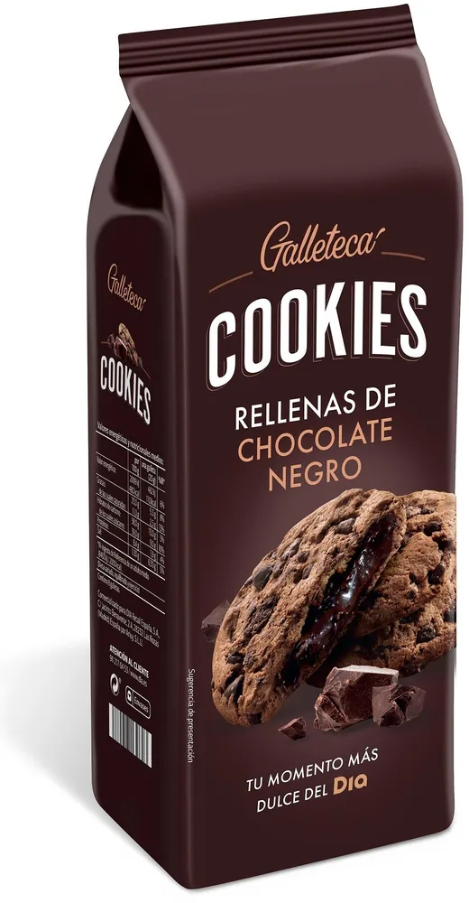 Cookies rellenas de chocolate negro
