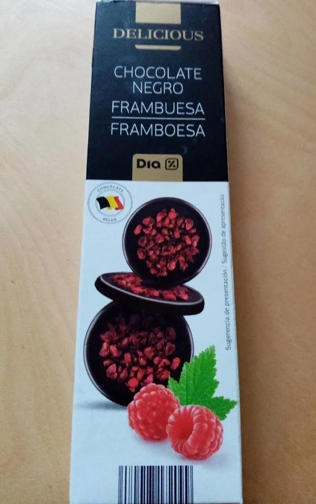 Chocolate negro con frambuesa