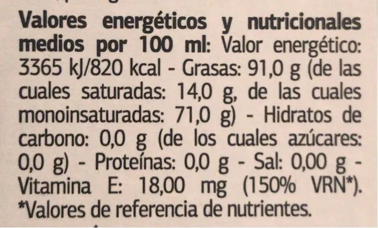 Aceite de Oliva Virgen Extra Variedad Arbequina