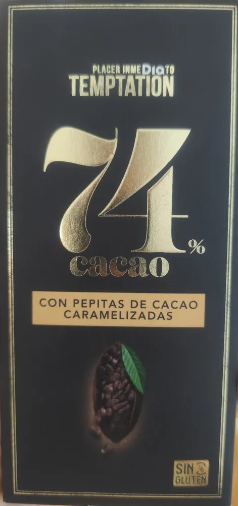 Chocolate Negro con Pepitas de Cacao Caramelizadas