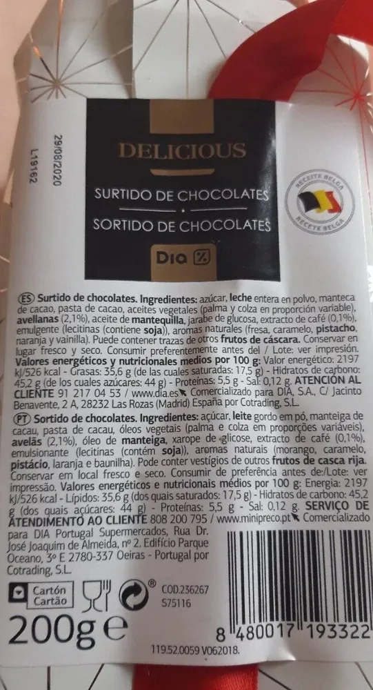 Surtido de chocolates