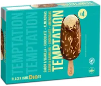 Almond helado de chocolate con almendra sabor vainilla