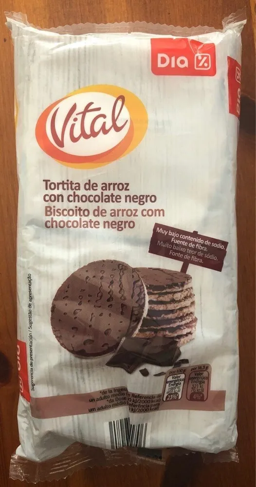 Tortita de arroz con chocolate negro