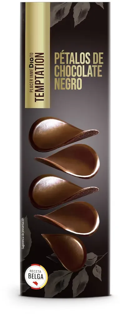 Pétalos de chocolate negro