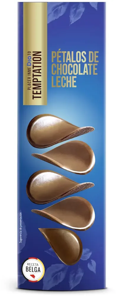 Pétalos de chocolate con leche