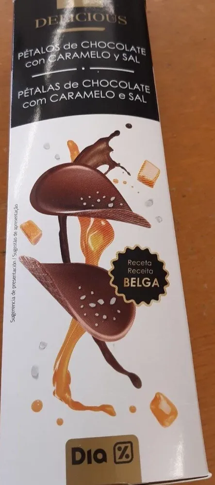 Pétalos de Chocolate con Caramelo y Sal