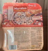 Marulas con gambas al ajillo