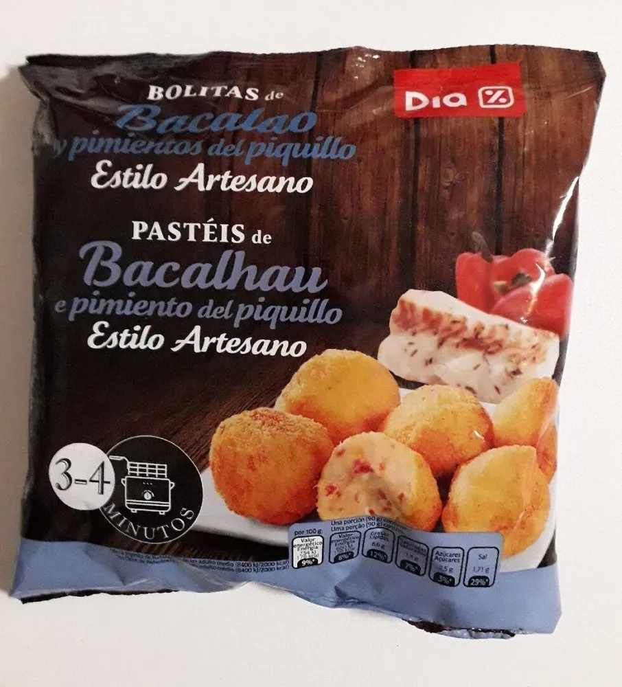 Bolitas de bacalao y pimientos del piquillo