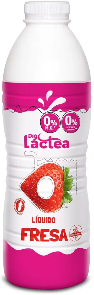 Yogur líquido sabor fresa 0%