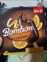 Bombón naranja y chocolate