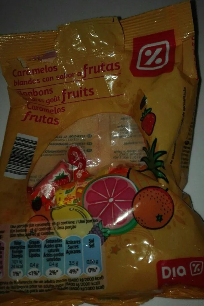 Caramelos blandos con sabor a frutas