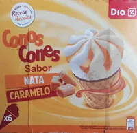 Conos sabor nata caramelo