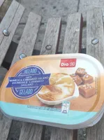 Helado sabor vainilla y caramelo salado