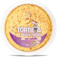 Tortilla de patatas fresca con cebolla