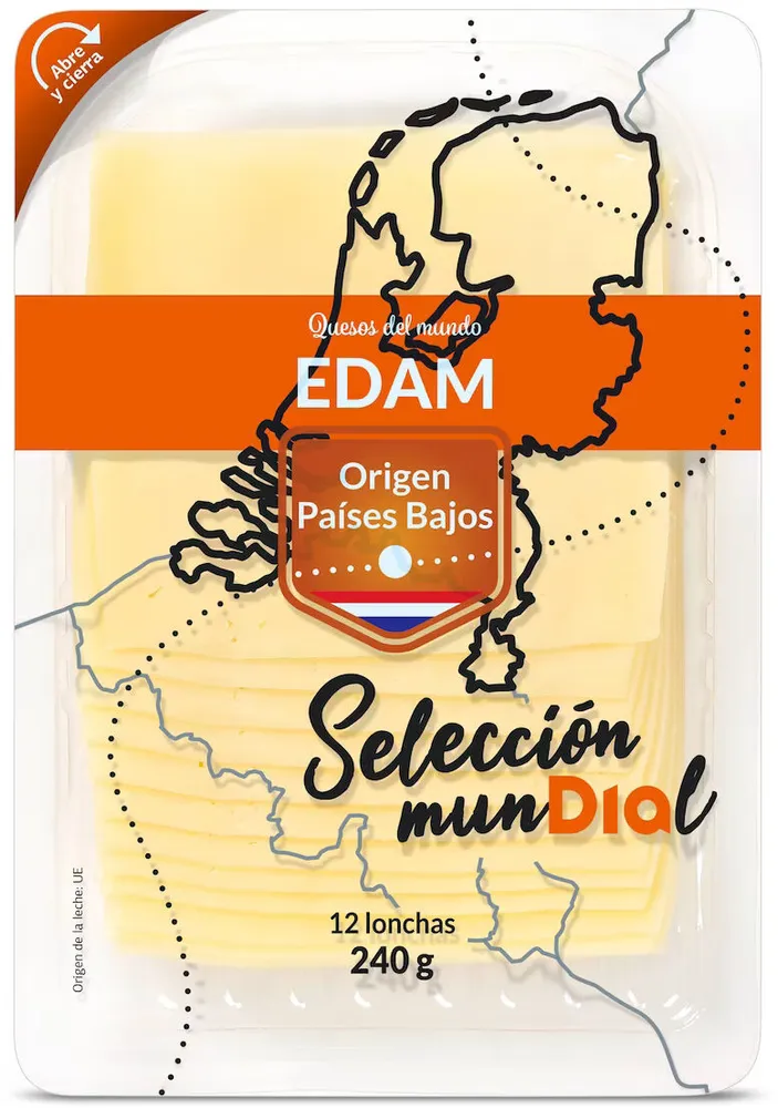 Queso edam en lonchas