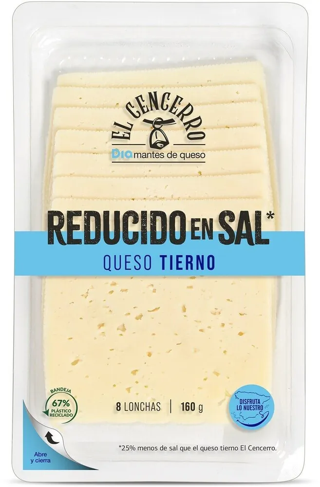 Queso tierno reducido en sal