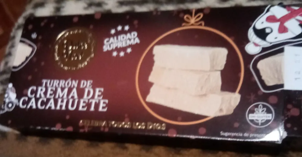 Turrón de crema de cacahuete