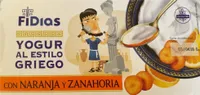 Yogur al estilo griego con naranja y zanahoria