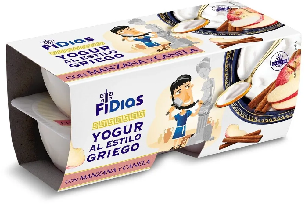 Yogurt al estilo griego con manzana y canela
