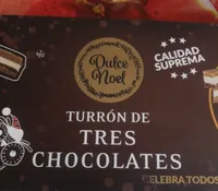 Dulce Noel. Turrón tres chocolates