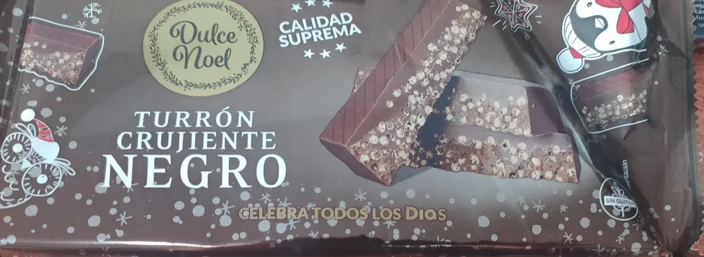 Turrón crujiente negro