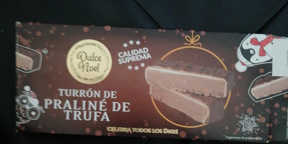 Turrón de praliné de trufa
