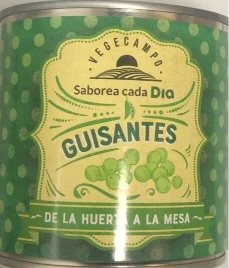Guisantes calibre mediano. Categoría Extra