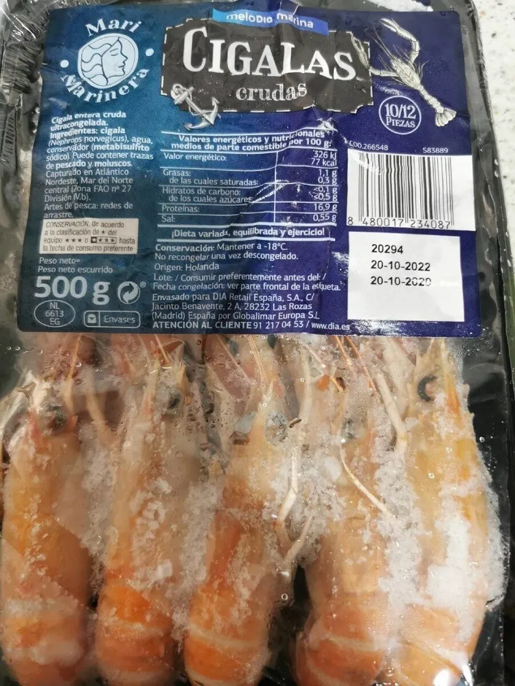 Cigalas crudas