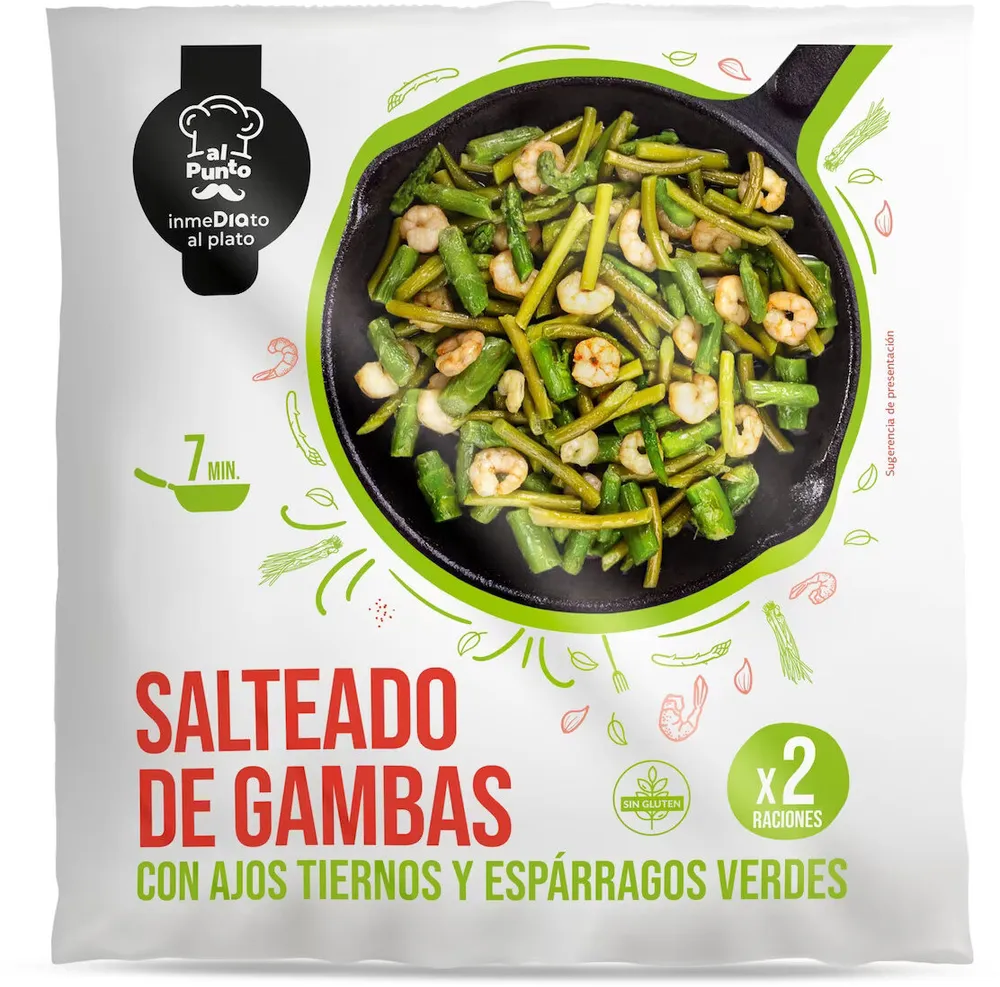 Salteado de gambas