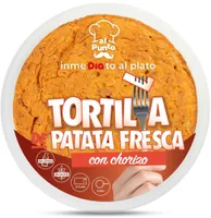 Tortilla de patata fresca con chorizo