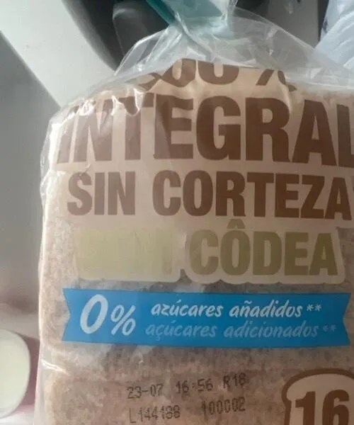 Pan Integral Mercadona 0%