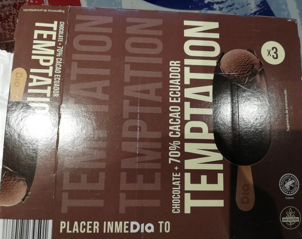Helado chocolate 70% cacao Ecuador