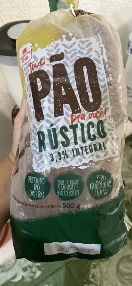 PÃO RÚSTICO 33,3% INTEGRAL