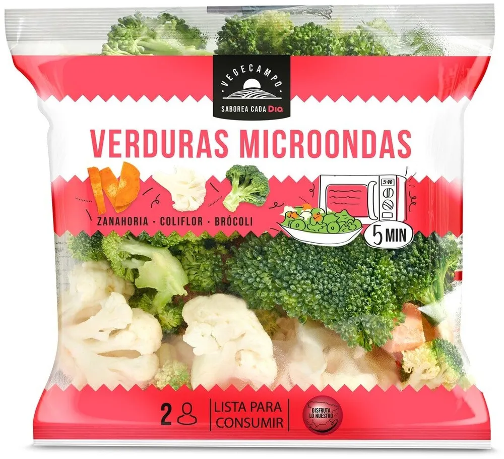 Verduras microondas