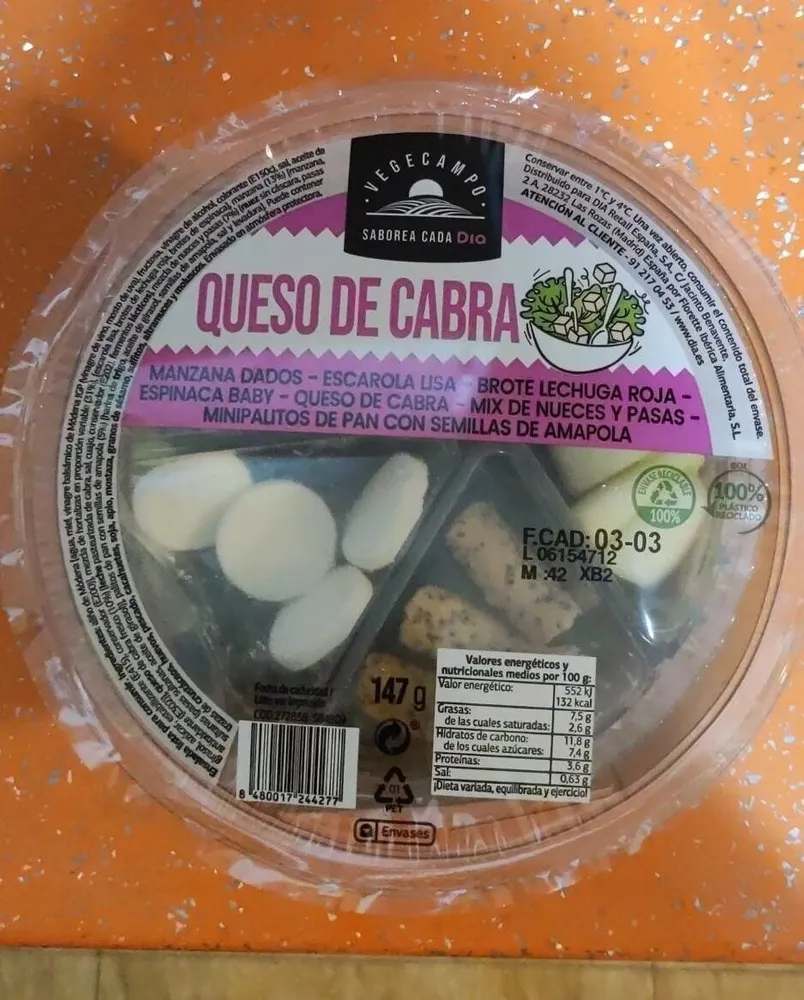 Ensalada queso de cabra