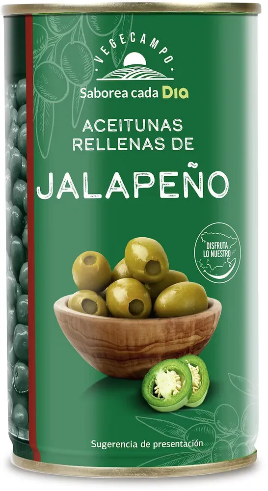 Aceitunas rellenas de jalapeños