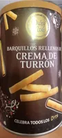 Barquillos rellenos de crema de turrón