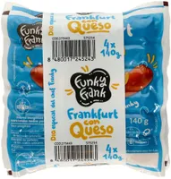 Salchichas cocidas frankfurt con queso