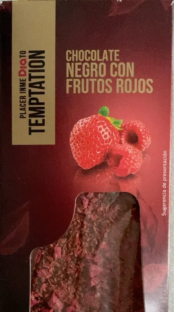 Chocolate negro con frutos rojos