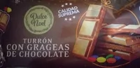 Turrón con grageas de chocolate