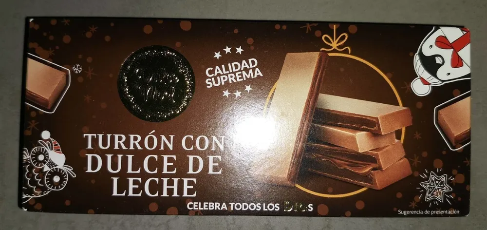 Turrón con dulce de leche