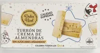 Turron de crema de almendras sin azucar