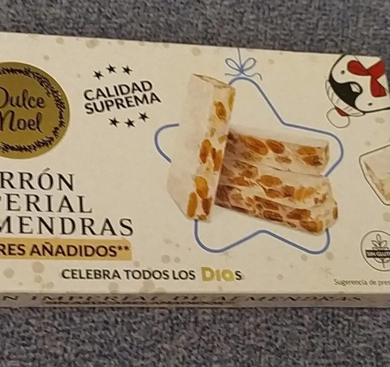 Turrón imperial de almendras sin azúcares añadidos
