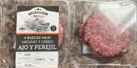 4 burguer meat vacuno y cerdo ajo y perejil