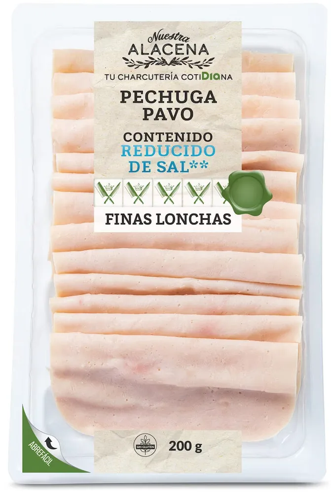 Pechuga de pavo bajo en sal