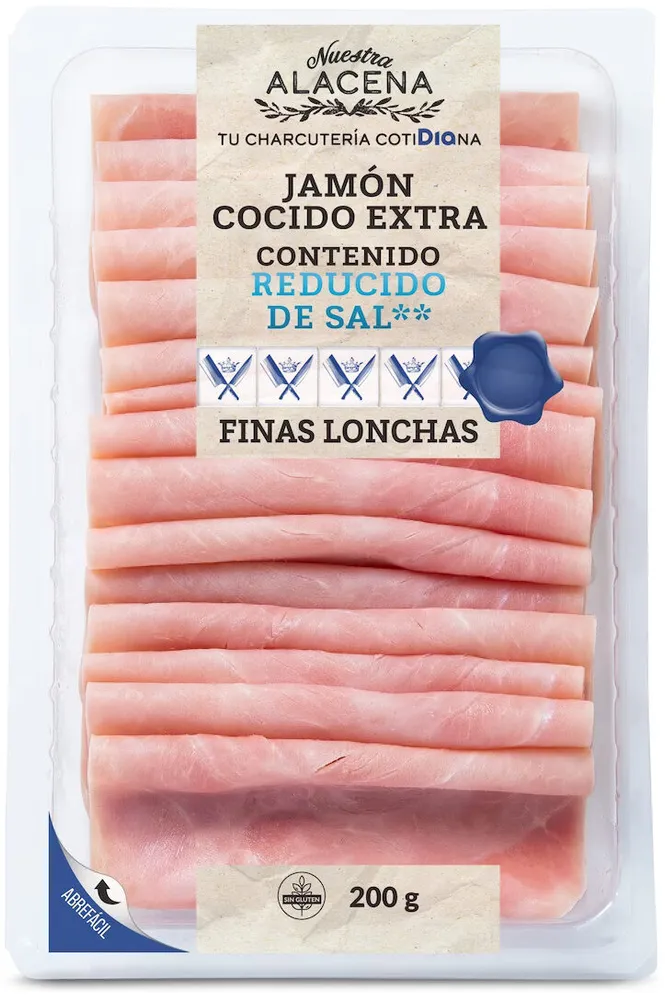 Jamón cocido extra bajo en sal