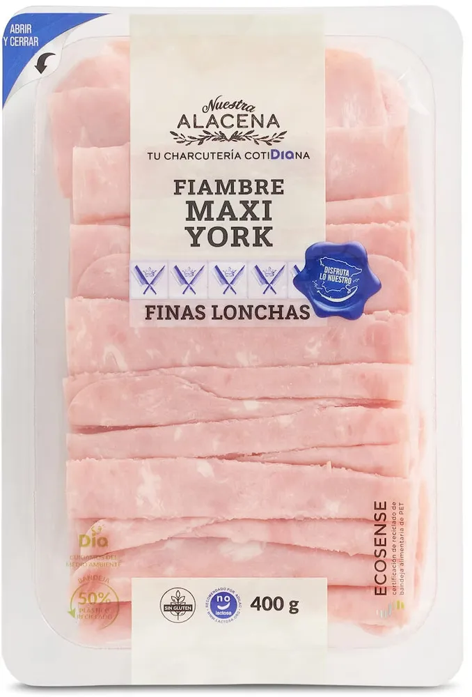 Fiambre maxi york, finas lonchas