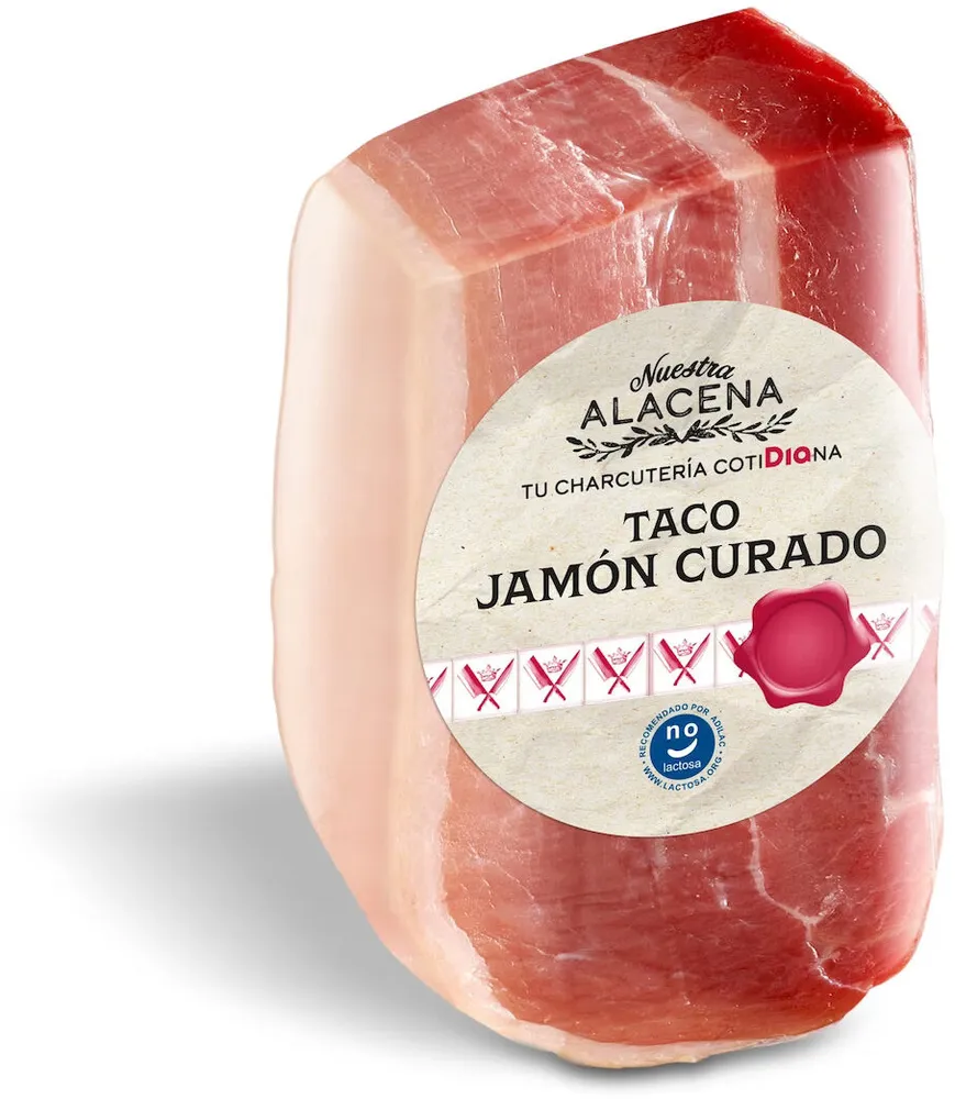 Jamón curado en taco